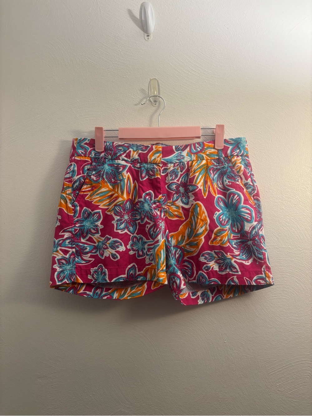 Hatley Pink Tropical Floral Bermuda Shorts Size 6